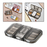 Maxbell Pill Organizer with Pill Cutter Compartment Pill Divider for Vitamin Gray