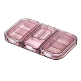 Maxbell Pill Organizer with Pill Cutter Compartment Pill Divider for Vitamin Pink