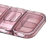 Maxbell Pill Organizer with Pill Cutter Compartment Pill Divider for Vitamin Pink