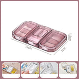 Maxbell Pill Organizer with Pill Cutter Compartment Pill Divider for Vitamin Pink