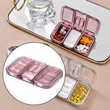Maxbell Pill Organizer with Pill Cutter Compartment Pill Divider for Vitamin Pink