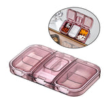 Maxbell Pill Organizer with Pill Cutter Compartment Pill Divider for Vitamin Pink