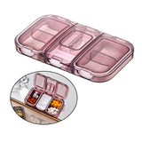 Maxbell Pill Organizer with Pill Cutter Compartment Pill Divider for Vitamin Pink