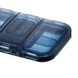 Maxbell Pill Organizer with Pill Cutter Compartment Pill Divider for Vitamin Blue
