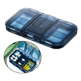 Maxbell Pill Organizer with Pill Cutter Compartment Pill Divider for Vitamin Blue