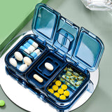 Maxbell Pill Organizer with Pill Cutter Compartment Pill Divider for Vitamin Blue