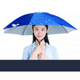 Maxbell Umbrella Hat Hands free Protection 30inch Fishing Umbrella Hat Blue