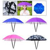 Maxbell Umbrella Hat Hands free Protection 30inch Fishing Umbrella Hat Blue