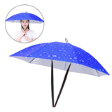 Maxbell Umbrella Hat Hands free Protection 30inch Fishing Umbrella Hat Blue