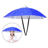 Maxbell Umbrella Hat Hands free Protection 30inch Fishing Umbrella Hat Blue