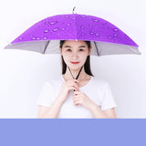 Maxbell Umbrella Hat Hands free Protection 30inch Fishing Umbrella Hat Purple