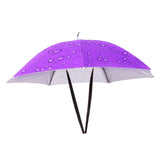 Maxbell Umbrella Hat Hands free Protection 30inch Fishing Umbrella Hat Purple