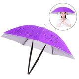 Maxbell Umbrella Hat Hands free Protection 30inch Fishing Umbrella Hat Purple