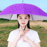 Maxbell Umbrella Hat Hands free Protection 30inch Fishing Umbrella Hat Purple