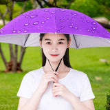 Maxbell Umbrella Hat Hands free Protection 30inch Fishing Umbrella Hat Purple