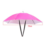 Maxbell Umbrella Hat Hands free Protection 30inch Fishing Umbrella Hat Rose Red