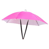 Maxbell Umbrella Hat Hands free Protection 30inch Fishing Umbrella Hat Rose Red