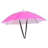 Maxbell Umbrella Hat Hands free Protection 30inch Fishing Umbrella Hat Rose Red