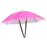 Maxbell Umbrella Hat Hands free Protection 30inch Fishing Umbrella Hat Rose Red