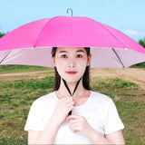 Maxbell Umbrella Hat Hands free Protection 30inch Fishing Umbrella Hat Rose Red