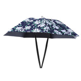 Maxbell Umbrella Hat Hands free Protection 30inch Fishing Umbrella Hat Black with Flowers