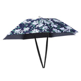 Maxbell Umbrella Hat Hands free Protection 30inch Fishing Umbrella Hat Black with Flowers