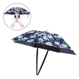 Maxbell Umbrella Hat Hands free Protection 30inch Fishing Umbrella Hat Black with Flowers