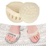 Maxbell five toe Forefoot Pads Breathable Invisible Socks Metatarsal Pads Foot Pads Beige