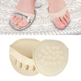 Maxbell five toe Forefoot Pads Breathable Invisible Socks Metatarsal Pads Foot Pads Beige