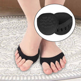 Maxbell five toe Forefoot Pads Breathable Invisible Socks Metatarsal Pads Foot Pads Black