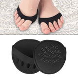 Maxbell five toe Forefoot Pads Breathable Invisible Socks Metatarsal Pads Foot Pads Black