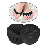 Maxbell five toe Forefoot Pads Breathable Invisible Socks Metatarsal Pads Foot Pads Black