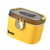 Maxbell Home Emergency Medicine Storage Box Container Removable Tray Large Yellow