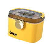 Maxbell Home Emergency Medicine Storage Box Container Removable Tray Large Yellow