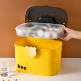 Maxbell Home Emergency Medicine Storage Box Container Removable Tray Large Yellow