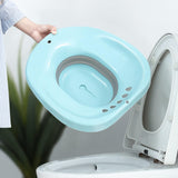 Maxbell Sitz Bath for Toilet seat Squirter for Perineal Soaking Elderly Women Blue