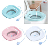 Maxbell Sitz Bath for Toilet seat Squirter for Perineal Soaking Elderly Women Blue