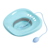 Maxbell Sitz Bath for Toilet seat Squirter for Perineal Soaking Elderly Women Blue