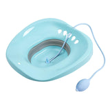 Maxbell Sitz Bath for Toilet seat Squirter for Perineal Soaking Elderly Women Blue