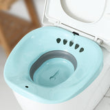 Maxbell Sitz Bath for Toilet seat Squirter for Perineal Soaking Elderly Women Blue