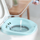 Maxbell Sitz Bath for Toilet seat Squirter for Perineal Soaking Elderly Women Blue