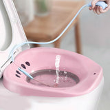 Maxbell Sitz Bath for Toilet seat Squirter for Perineal Soaking Elderly Women Pink