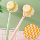 Maxbell 2 in 1 Long Handle Shower Body Brush Body Exfoliator for Elderly Men/Women green color brushes
