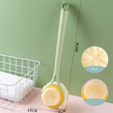 Maxbell 2 in 1 Long Handle Shower Body Brush Body Exfoliator for Elderly Men/Women green color brushes