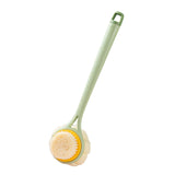 Maxbell 2 in 1 Long Handle Shower Body Brush Body Exfoliator for Elderly Men/Women green color brushes