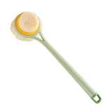 Maxbell 2 in 1 Long Handle Shower Body Brush Body Exfoliator for Elderly Men/Women green color brushes