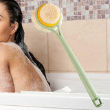 Maxbell 2 in 1 Long Handle Shower Body Brush Body Exfoliator for Elderly Men/Women green color brushes