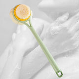 Maxbell 2 in 1 Long Handle Shower Body Brush Body Exfoliator for Elderly Men/Women green color brushes