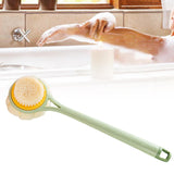 Maxbell 2 in 1 Long Handle Shower Body Brush Body Exfoliator for Elderly Men/Women green color brushes