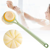 Maxbell 2 in 1 Long Handle Shower Body Brush Body Exfoliator for Elderly Men/Women green color brushes